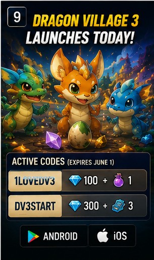 Dragon Village 3 lands on 31 May with dragon collecting and last-minute code pressure