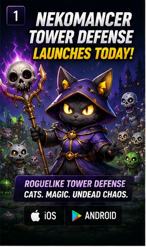 Nekomancer: Tower Defense claws its way onto mobile today