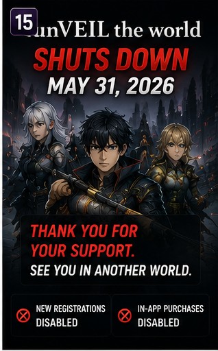 unVEIL the world shuts down today after a short tactical RPG run
