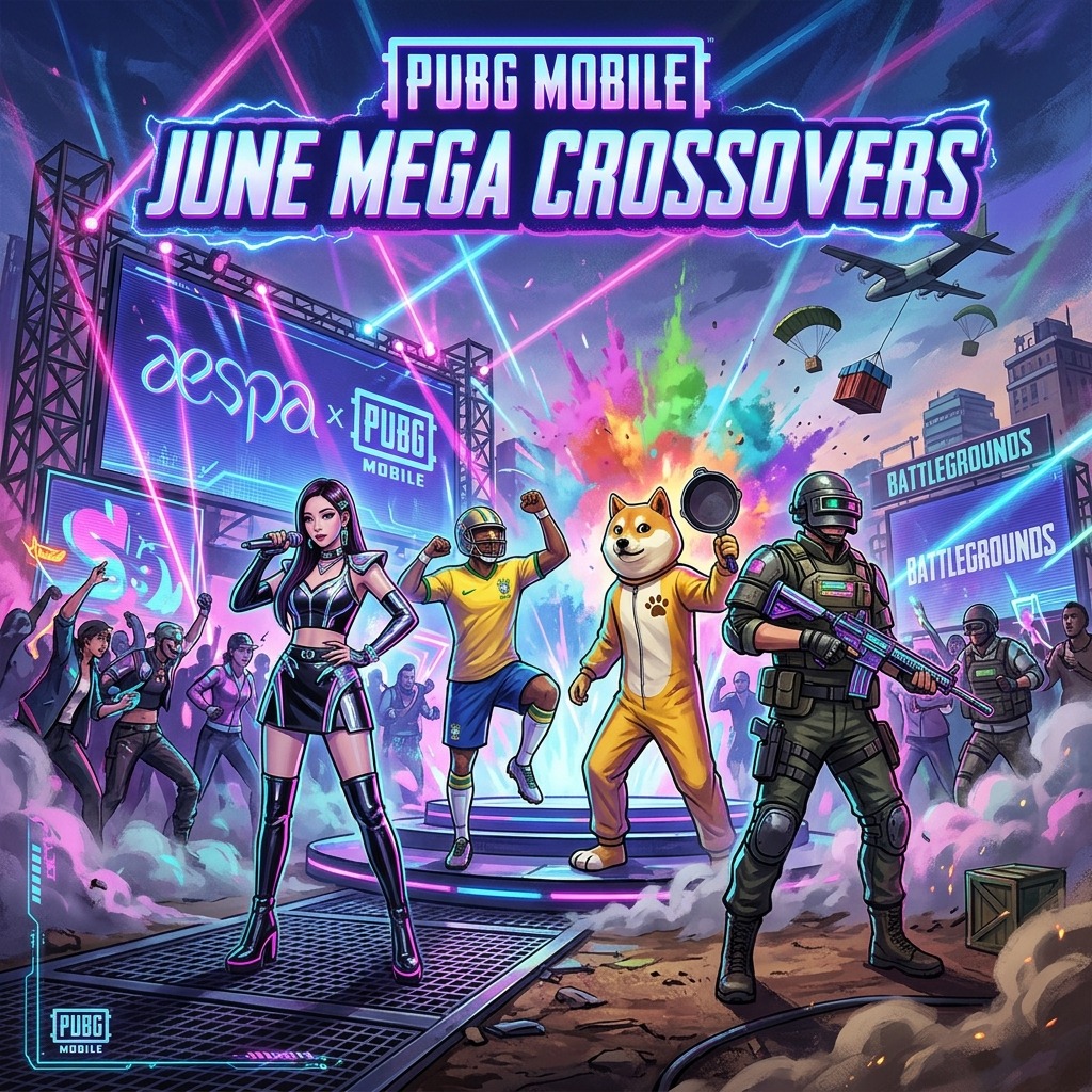 PUBG Mobile’s June crossover stack keeps AESPA, football and meme chaos in play