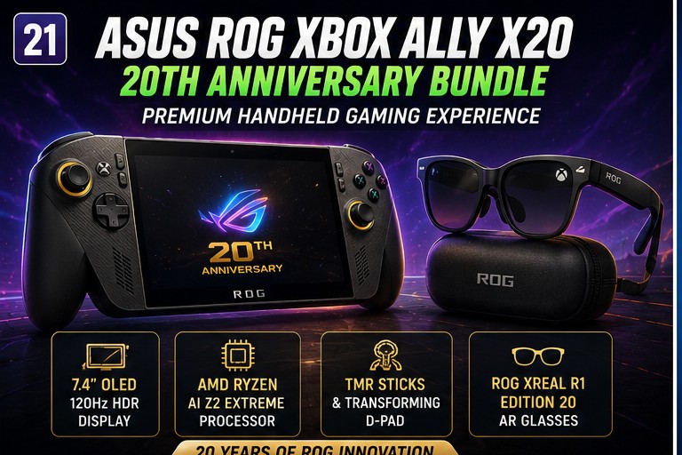 ASUS ROG XBOX Ally X20 bundle turns portable play into an OLED-and-AR flex