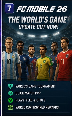 FC Mobile 26 launches The World’s Game update with national-team tournament energy