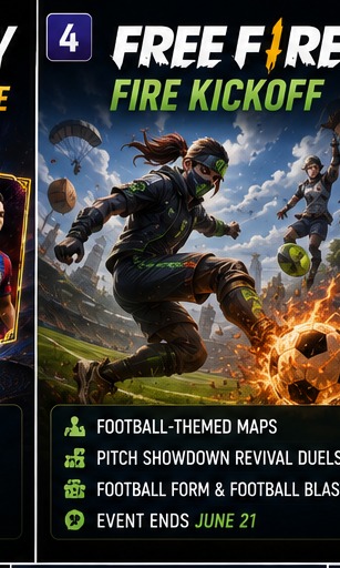 Free Fire’s Fire Kickoff event turns Bermuda into a football battlefield