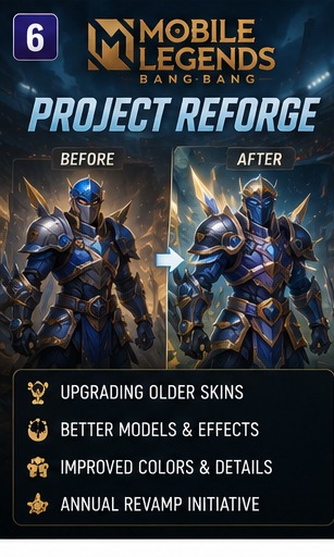 Mobile Legends Project Reforge will keep old skins from looking ancient
