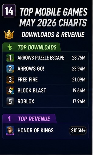 May’s top mobile chart finally knocks Block Blast off the download throne