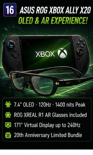 ASUS ROG XBOX Ally X20 bundle turns portable gaming into OLED-and-AR luxury