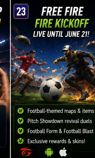 Free Fire Fire Kickoff keeps football chaos live through June 21