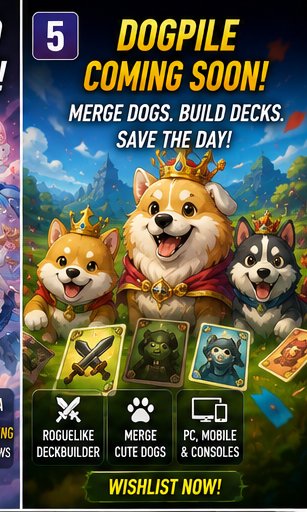 Dogpile brings dog-merging roguelike deckbuilding to mobile and consoles soon