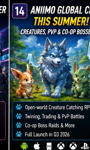 Aniimo global CBT brings creature-catching, PvP and co-op boss battles this summer