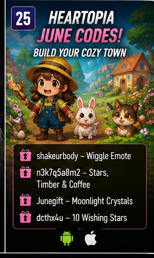 Heartopia June codes keep cozy town builders stocked before the next decorating spree
