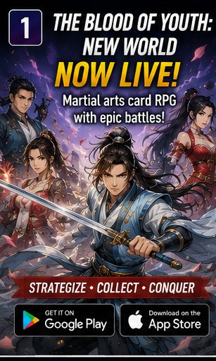 The Blood of Youth: New World goes live with martial-arts card RPG strategy