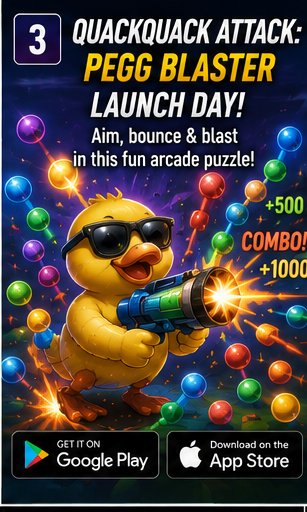 QuackQuack Attack: PEGG Blaster waddles into today’s arcade-puzzle lineup