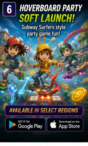 Hoverboard Party soft launches with Subway Surfers-style party chaos