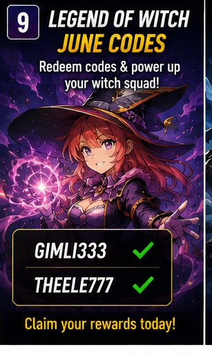 Legend of Witch: Idle RPG codes GIMLI333 and THEELE777 go live