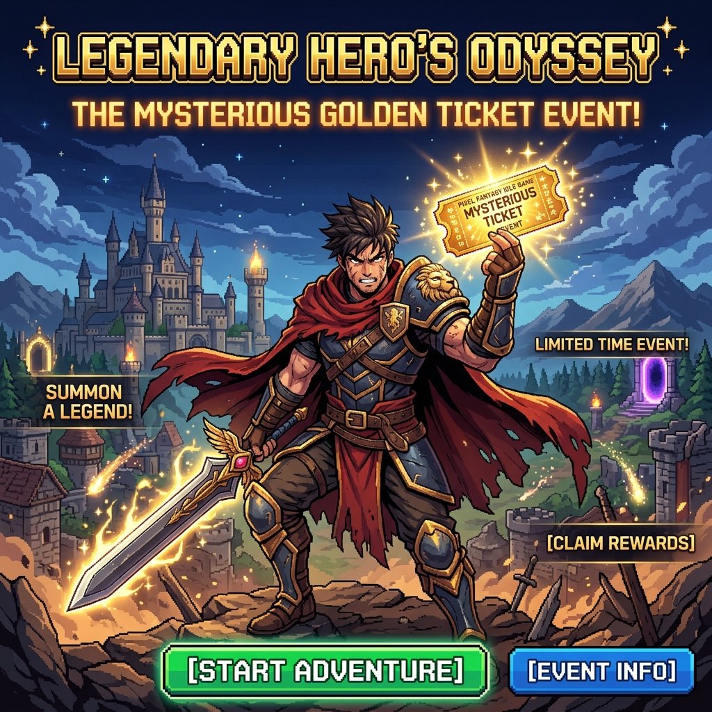 Ticket Hero pre-registration stays open for Webtoon-powered pixel idle ARPG fans