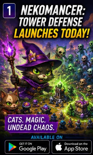 Nekomancer: Tower Defense launches today with cats, magic and accidental undead chaos
