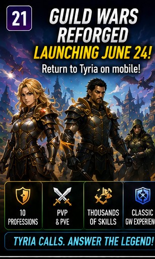 Guild Wars Reforged prepares Tyria’s mobile return for June 24