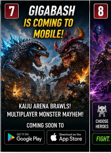 GigaBash mobile watch begins: kaiju brawling is coming to phones