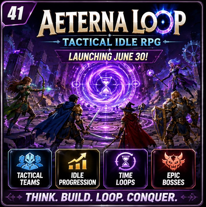 Aeterna Loop: Tactical Idle RPG closes June with strategy and auto-progression
