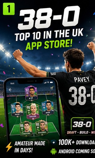 38-0 crashes into the UK App Store top ten
