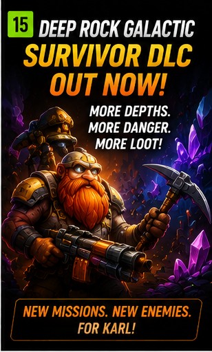 Deep Rock Galactic: Survivor mobile DLC is out now