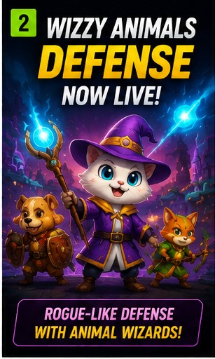 Wizzy Animals: Defense is now live on mobile