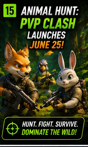 Animal Hunt: PvP Clash is scheduled for June 25