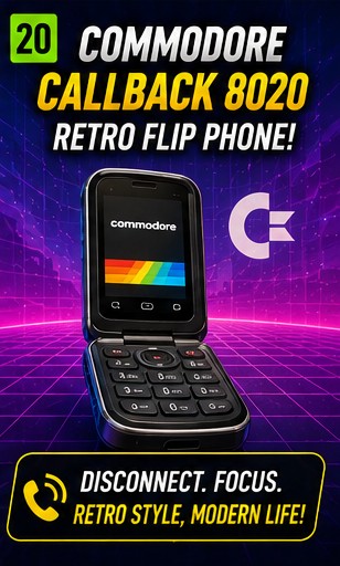 Commodore Callback 8020 retro flip phone keeps drawing attention