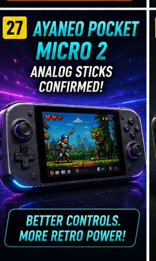 AYANEO Pocket Micro 2 will include analogue sticks