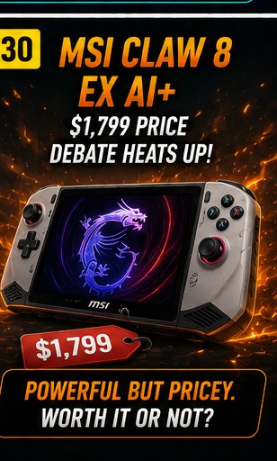 MSI Claw 8 EX AI+ pricing keeps premium handheld debate alive
