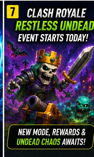 Clash Royale Restless Undead event begins today