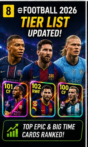 eFootball 2026 Epic, Big Time and Show Time tier list updated