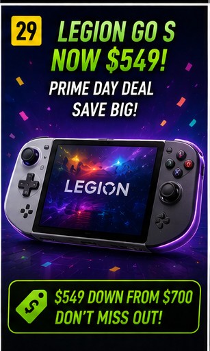 Lenovo Legion Go S drops to $549 for Prime Day