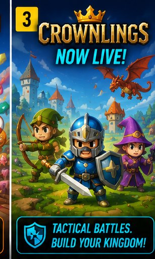 Crownlings is now live on mobile