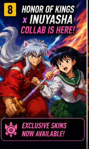Honor of Kings x Inuyasha collaboration arrives today