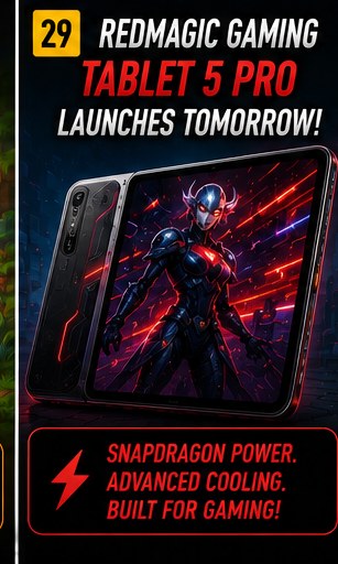 RedMagic Gaming Tablet 5 Pro launches tomorrow