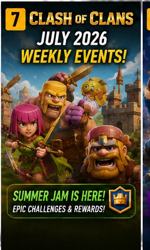Clash of Clans July 2026 weekly events revealed