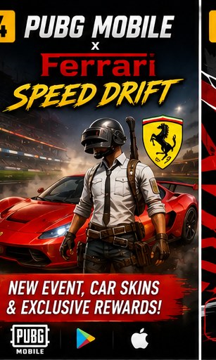 PUBG Mobile x Ferrari collaboration adds Speed Drift event