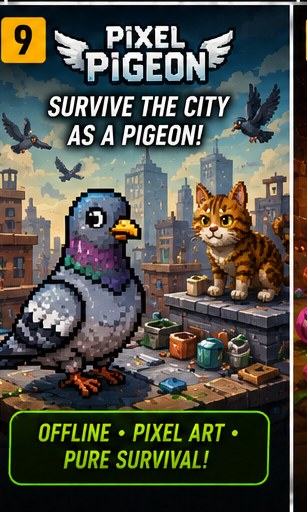 Pixel Pigeon brings offline city survival to iOS