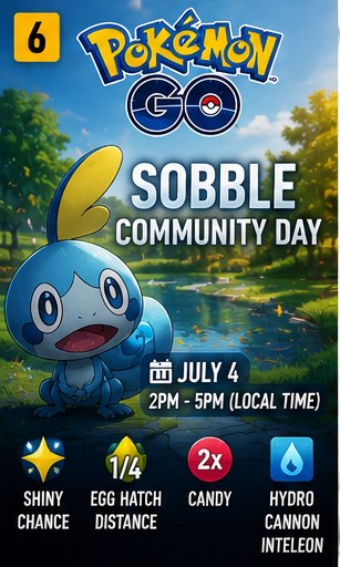 Pokémon GO Sobble Community Day runs today