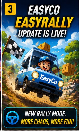 Easy Delivery Co. EasyCo EasyRally update arrives today
