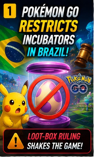 Pokémon GO restricts Incubators in Brazil after loot-box ruling
