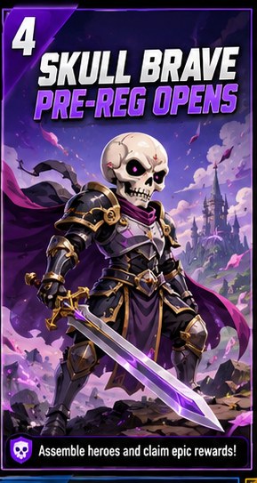 Skeleton Knight in Another World SKULL BRAVE opens pre-registration