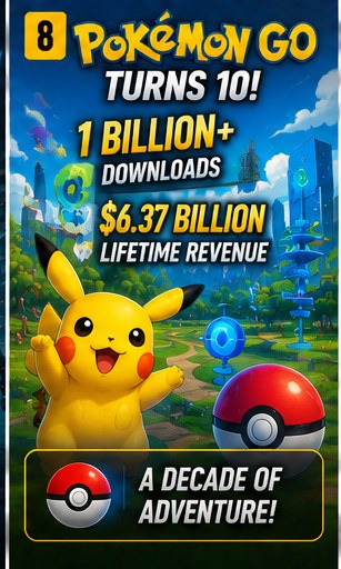 Pokémon GO turns 10 with huge lifetime numbers