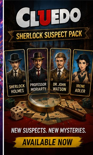 Cluedo adds Sherlock Suspect Pack across platforms