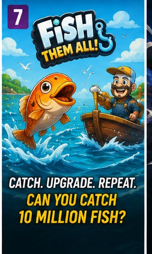 Fish Them All! asks players to catch 10 million fish