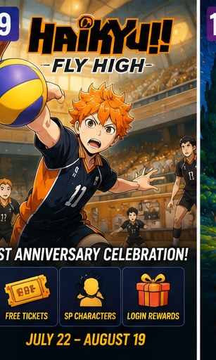 Haikyu!! Fly High prepares first anniversary rewards