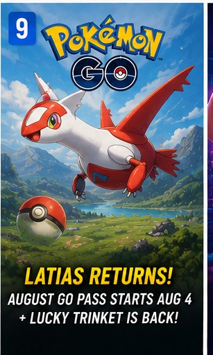 Pokémon Go August Go Pass brings Latias