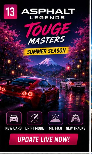 Asphalt Legends launches Touge Masters Summer Season