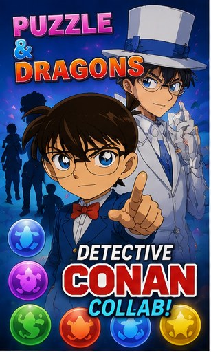 Puzzle & Dragons launches Detective Conan collaboration